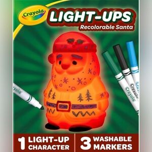 Crayola Light-Ups Recolorable Santa Decoration - New in Box